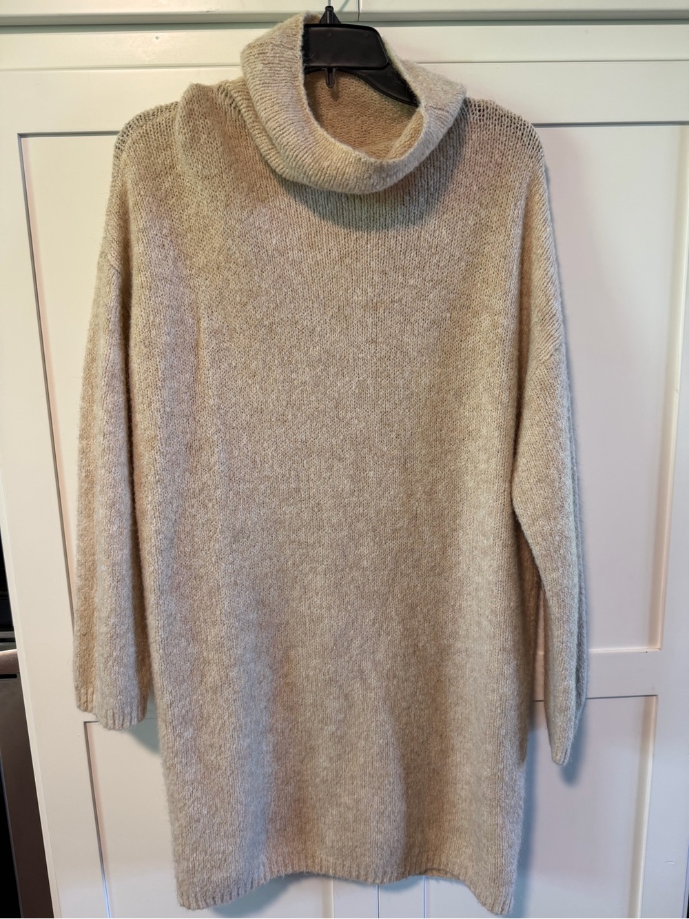 aerie Cozy Taupe Cowl Neck  Sweater Dress